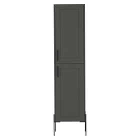 18" Gray Wood Freestanding Double Door Bathroom Vanity