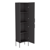 18" Gray Wood Freestanding Double Door Bathroom Vanity