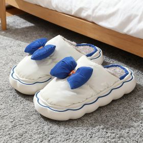 Bowknot Cotton Slippers-Pink&Blue