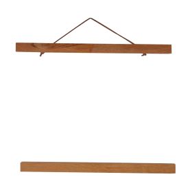 Modern Magnetic Wooden Photo Frame DIY Poster Scroll Prints Artwork Hanger Teak Wood 30cm