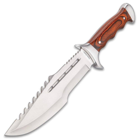 Timber Rattler Grizzly Fighter Fixed Blade Pakkawood Handle + Sheath
