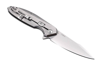 Ruike Folding Knife Stonewashed 14C28N Stainless Steel Frame Lock