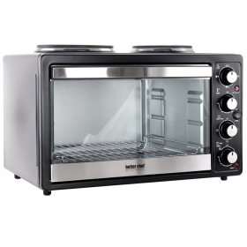 Better Chef Central Toaster Oven Broiler with Dual Element Solid Burners