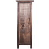 Sunset Trading Cottage Tall 2 Door Storage Cabinet | Raftwood Brown Solid Wood | Fully Assembled Cupboard