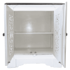 Sunset Trading Cottage Solid Wood Accent Cabinet | Two Doors with Storage | Distressed White/Driftwood Brown | Fully Assembled Deco Hall Table