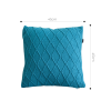 Turquoise Diamond Knit Pillowcases Soft Decorative Cushion Covers for Sofa, BedHome Dcor