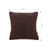 Deep Chocolate Brown Diamond Knit Pillowcases Soft Decorative Cushion Covers for Sofa, BedHome Dcor