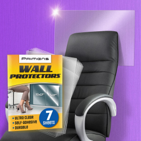 Wall Protector Sheets for Painted Wall Clear Plastic Adhesive Film Stickers for Kitchen & Office from Oil Backsplash Trash Chair Back Furniture Scuff