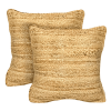 Jute Throw Pillow Covers Braided Decorative Pillow Covers Farmhouse Accent Pillows for Couch Living Room Decor 18x18 inch Natural 2Pc