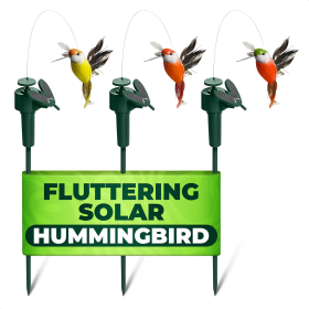 Fluttering Solar Hummingbird Garden Stakes Decorative 3 Pcs Hummingbird Solar Garden Stakes for Yard Decorations Outdoor Cute Design Bright & Colorful