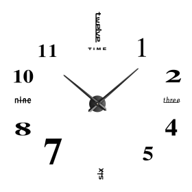 DIY Wall Clock 3D Mirror Surface Sticker