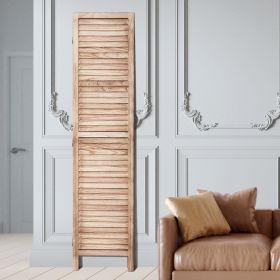 Wood Room Divider, 8 Panel Wood Folding Privacy Screen, 66.9 Inches Tall Indoor Louvered Partition Divider, Portable Decoration Screen, For Room Separ