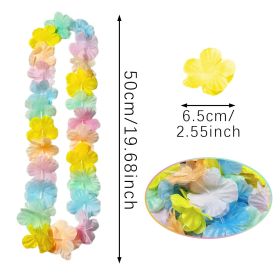 24 Birthday Party Flowers Lei Summer Colorful Tropical Flower Necklaces Lei Hawaii Luau Dance Party Favors Decoration Bulk For Holiday Birthday Beach