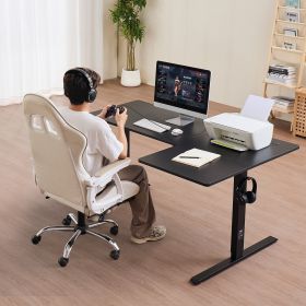 L Shaped Desk Electric Adjustable Height Corner Gaming Desk With 2 Hooks