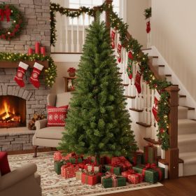 6FT Artificial Tree Natural Christmas Fake Plant With 490 Tips Sturdy 4-Leg Stand Indoor Holiday Home Decor