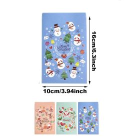 48 Pack Christmas Advent Calendar Bags Kit Envelope Shape Paper Gift Bags With Advent Numbers Stickers Clips And Rope Santa Claus Snowman Pattern Good