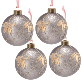 4-piece 4.7-inch Christmas Ball Ornaments, Glass Hanging Decorations For Holiday Tree And Party Decor, FBA Shipped, Prohibited From Sale On The Temu P