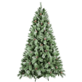 Artificial 7ft Green Christmas Tree With 1348PVC Hard Needle Mixed Branch Tips