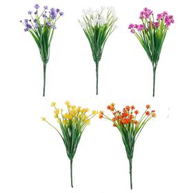 5 Artificial Flowers For Indoor And Outdoor Decoration, Fade-resistant Faux Plastic Flowers, Realistic Plants For Hanging Planters, Patio Porches, Win