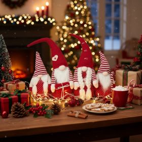 4PCS Set Christmas Gnome 21.3x5.5x25.5in Tall Festive Family Perfect For Holiday Decorations And Seasonal Indoor Outdoor Displays