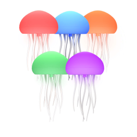 LED Jellyfish Light RGB Gradient Jellyfish Light With Dancing Legs And Touch Sensor, Rechargeable Cute Table Lamp For Bedroom, Living Room
