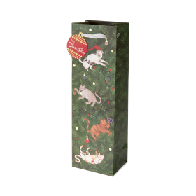 Santa Paws Single-bottle Wine Bag by Cakewalk