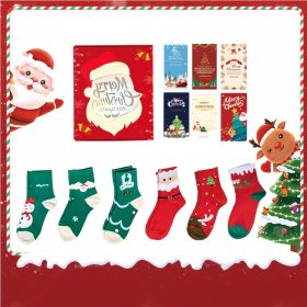 6 Pairs Of Socks Christmas Gift Box With Greeting Cards