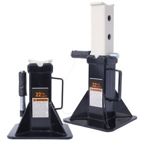 Heavy Duty Pin Type Professional Car Jack Stand With Lock, 22 Ton 44,000 Lb Capacity, Black, 1 Pair