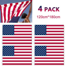 American Flags For Outside 4X6 FT USA Flag - Premium US Flag 120X180cm Heavy Duty Outdoor Large Nylon Flag Stars With Brass Grommets