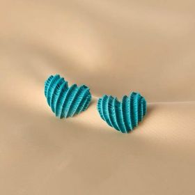 Fashion Heart Earrings-Blue 0295