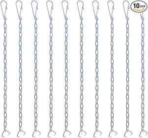 10 Pcs Toilet Handle Chain, Universal Toilet Stopper Flapper Chain Replacement Kit, Stainless Steel Toilet Flush Flapper Arm Lift Chain For Most Toile