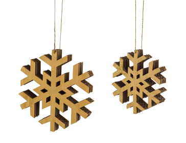Snowflake Ornament (Set of 12) 6"H, 7.25"H Paper