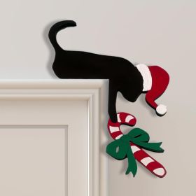 Christmas Door Topper, Funny Snowman Santa Claus Top Door Frame Decor, Holiday Wall & Window Decoration For Christmas Party