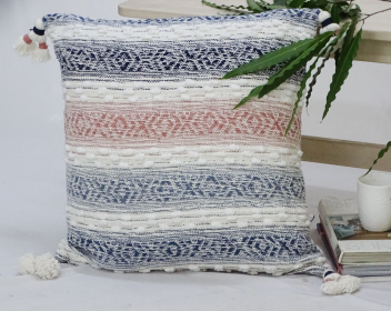 Chicos Home 22" X 22" Throw Pillow for sofa with Tassels
