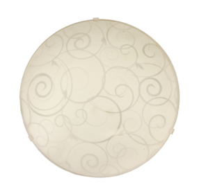 Simple Designs Round Flushmount Ceiling Light with Scroll Swirl Design