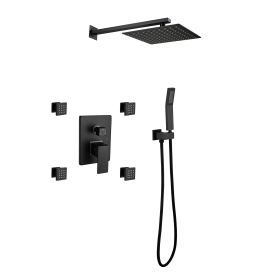 Shower System, 10 Inch Matte Black Full Body Shower System