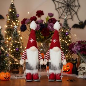 2PCS Set Christmas Gnome Decorations 5.9x4.5x15in Adorable Holiday Tabletop Ornaments Perfect For Party Gifts & Home Display