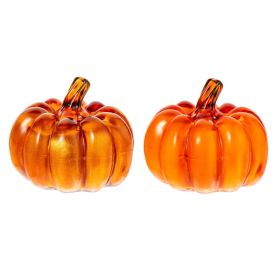 2PCS LED Pumpkin Lamps Battery Powered Luminous Decor Light For Indoor Outdoor Tabletop Holiday Decoration