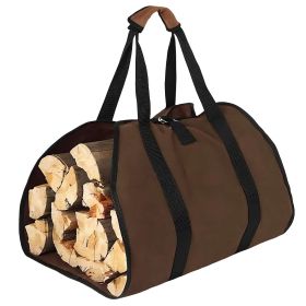 1Pc Firewood Carrier Bag With Handle Durable Wear Resistant Fireplace Logs Holder Side Opening Wood Storage Carrying Bag For Indoor Fireplace Outdoor
