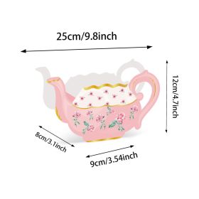 24 Pieces Tea Party Decorations Flower Boxes Spring Theme Princess Party Centerpiece Decorations 4 Style Cute Teapot Shape DIY Flower Box For Birthday