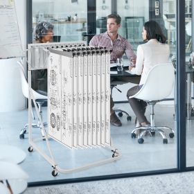 Mobile Blueprint Storage Rack Plan Holder With 12 Pivot Brackets 240 Lbs