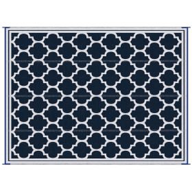 Reversible Outdoor Rug, 9' x 12' Waterproof Plastic Straw Floor Mat, Portable RV Camping Carpet, Large Floor Mat for Backyard, Deck, Picnic, Beach, B
