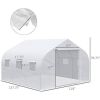 Greenhouse w/ White PE Cover and Heavy Duty Steel Frame 11.5' x 10' x 6.5'