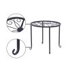 Set of 4 - Indoor Outdoor Black Metal Plant Stand