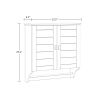 Wall Mounted Bathroom Medicine Cabinet with Louver Doors and Towel Bar in White