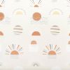 72-inch Cream White Orange Sunset Bohemian Pattern Shower Curtain