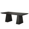 Modern Home Office Computer Desk Workstation in Black Wood Finish