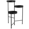 Modern Black Metal 3-Tier Flower Pot Plant Stand