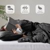 Twin/Twin XL Pre-Washed Pleated Microfiber Comforter Set in Black