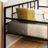 Twin size Black Metal Daybed Frame with Roll Out Trundle Bed Frame